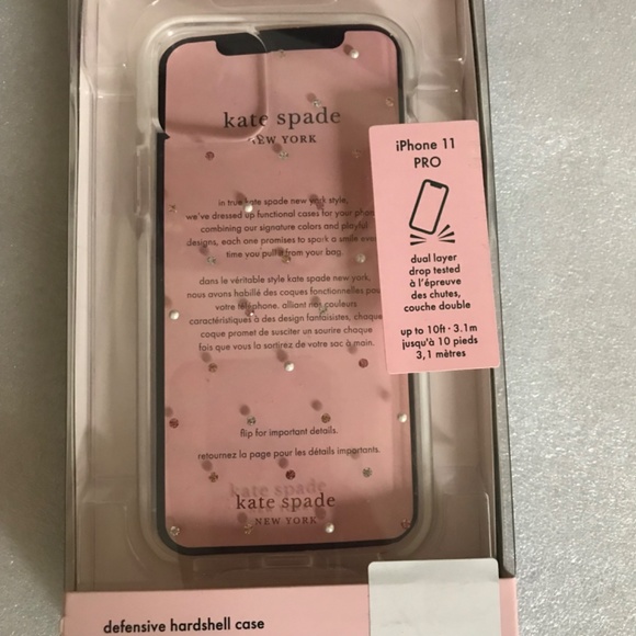 Kate Spade New York iPhone 11 PRO Defensive Hardshell Case Pin Dot In Open Box - Picture 2 of 9